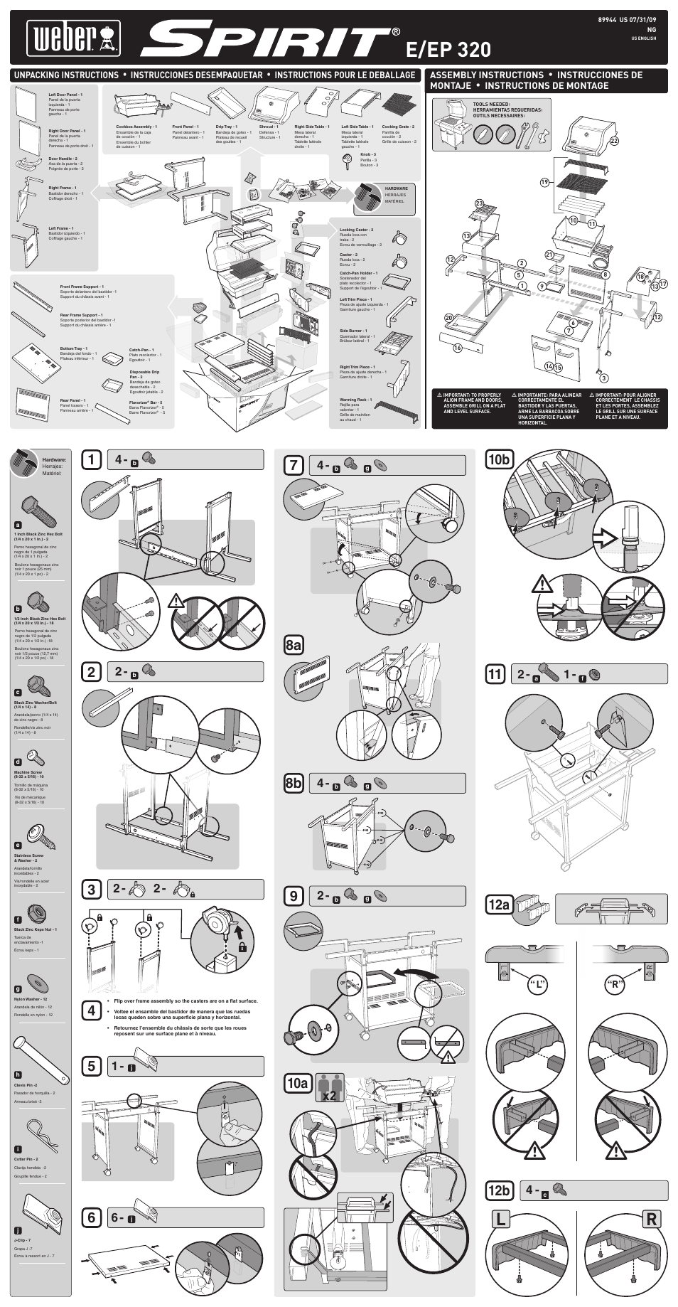weber Spirit 89944 User Manual | 2 pages