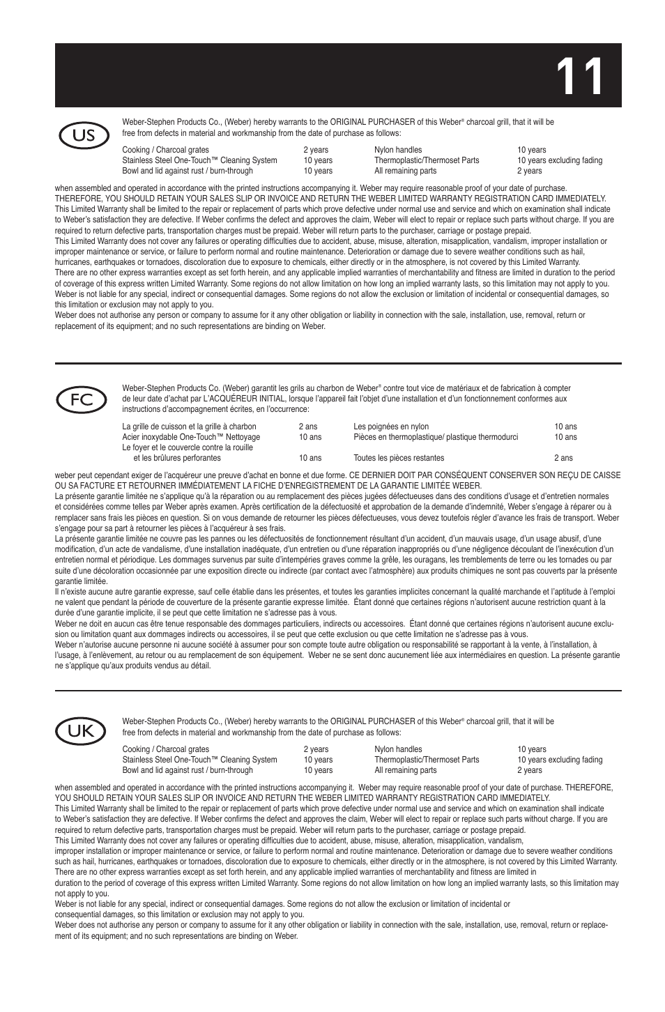 weber 30792 User Manual | Page 11 / 16