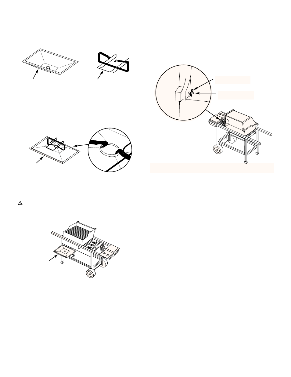 Install the bottom tray, Install the lid | weber GENESIS 3300 User Manual | Page 19 / 36