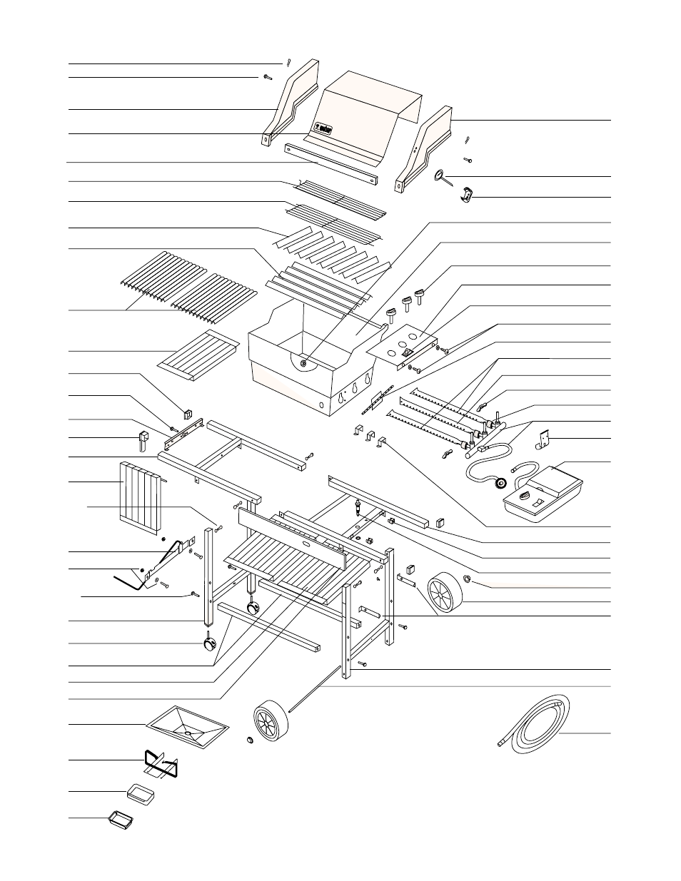 Parts list | weber GENESIS 3300 User Manual | Page 34 / 36