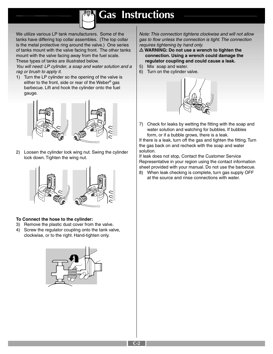 Gas instructions | weber SUMMIT 43720 User Manual | Page 32 / 50