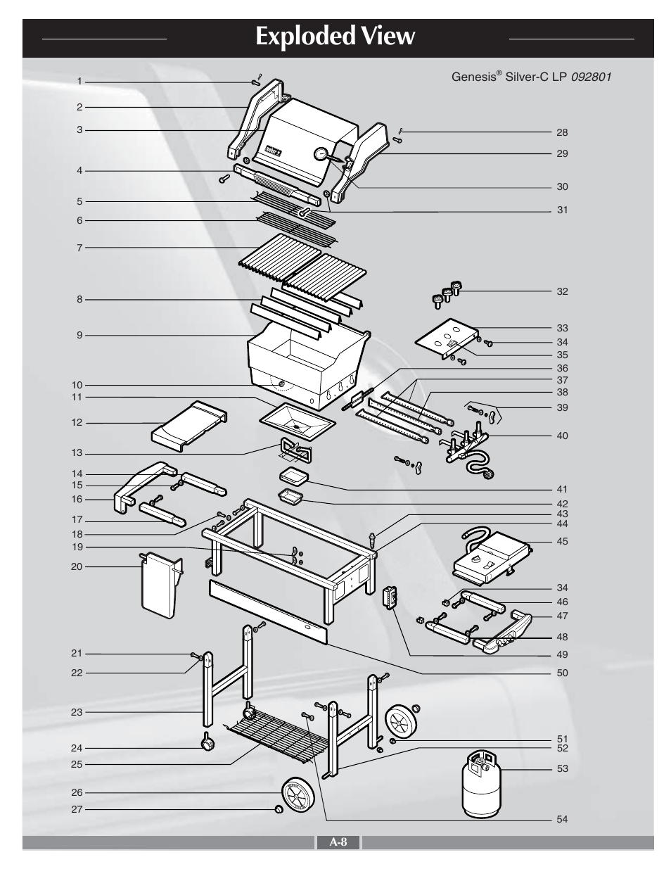 Exploded view | weber 55278 User Manual | Page 8 / 33