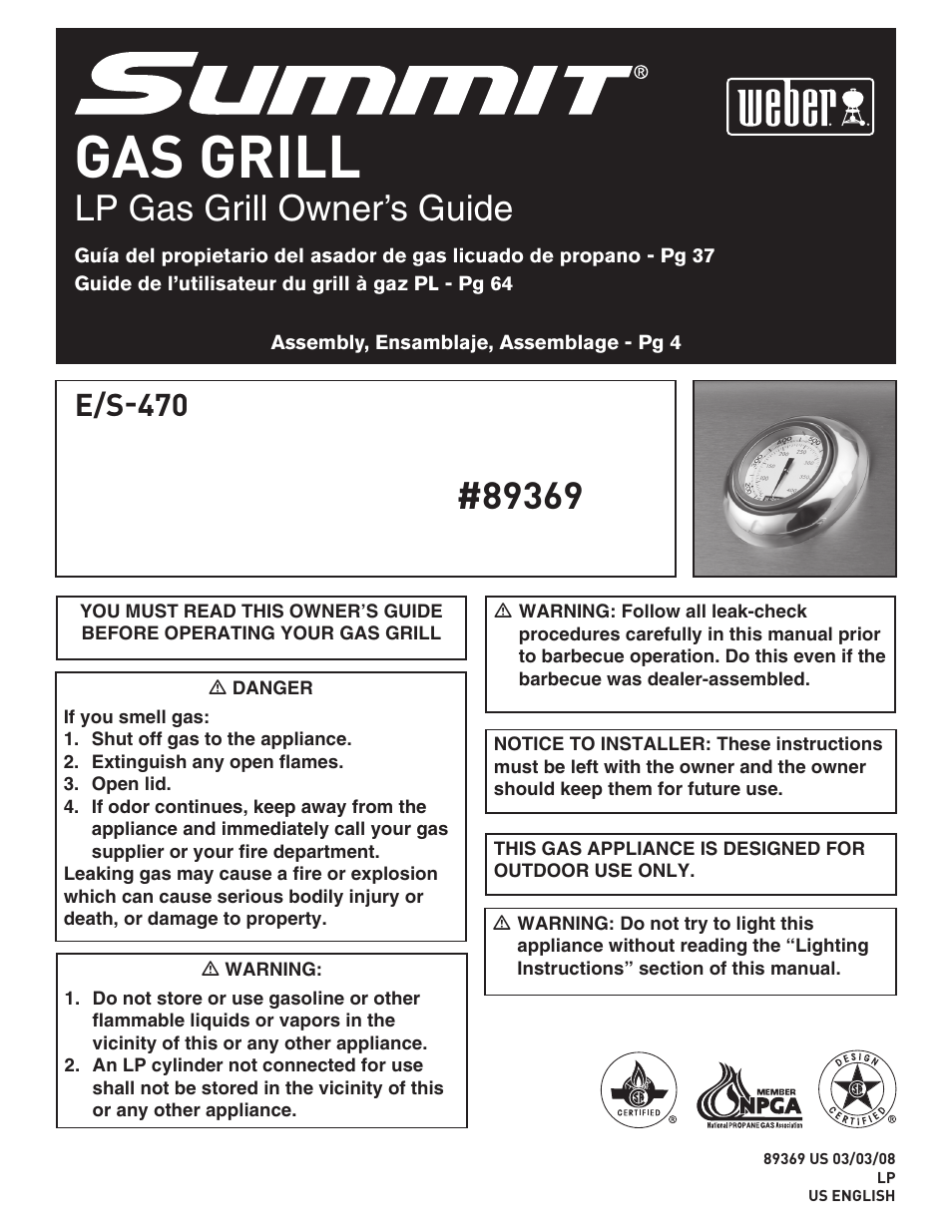weber 89369 User Manual | 92 pages