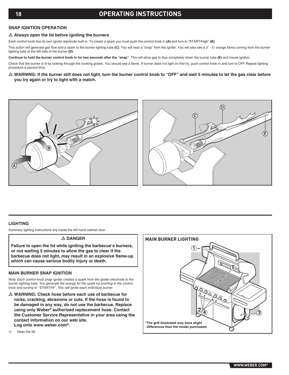 Operating instructions | weber 89369 User Manual | Page 18 / 92
