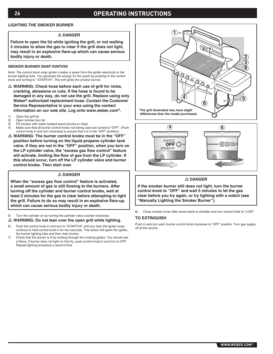 Operating instructions | weber 89369 User Manual | Page 26 / 92