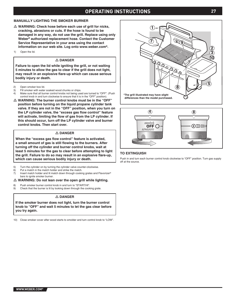 Operating instructions | weber 89369 User Manual | Page 27 / 92
