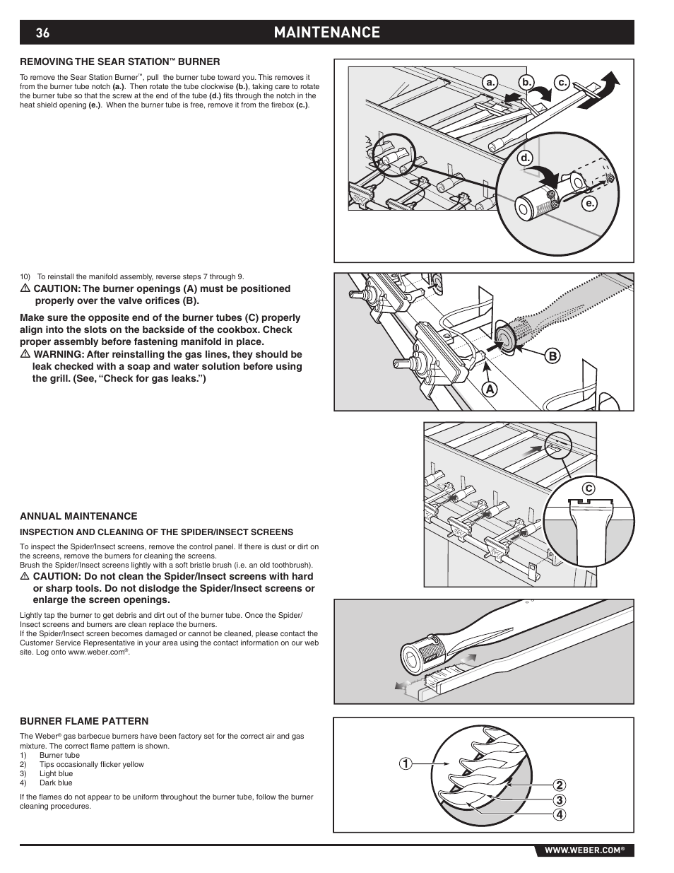 Maintenance | weber 89369 User Manual | Page 36 / 92