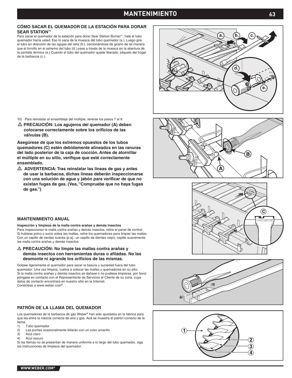 Mantenimiento | weber 89369 User Manual | Page 63 / 92