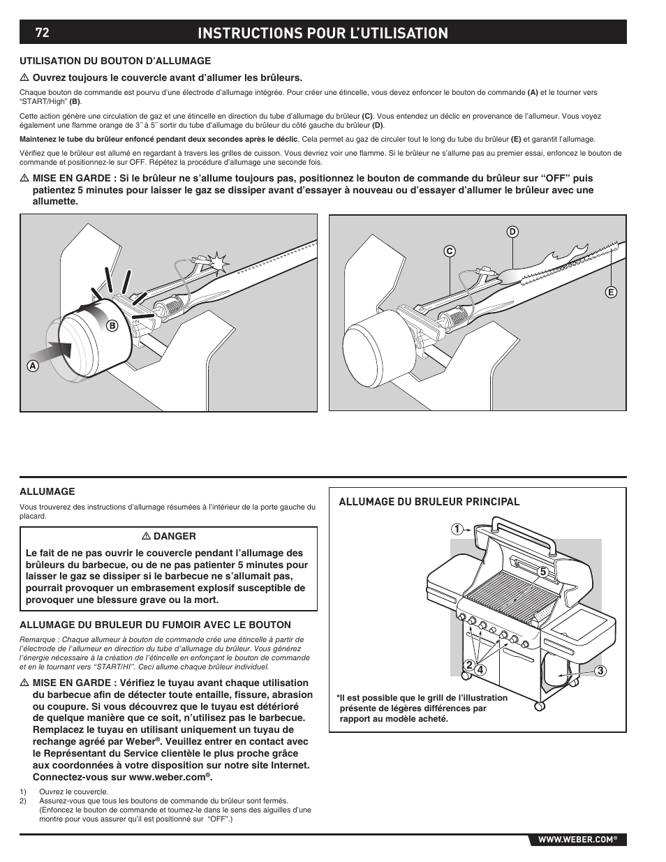Instructions pour l’utilisation | weber 89369 User Manual | Page 72 / 92