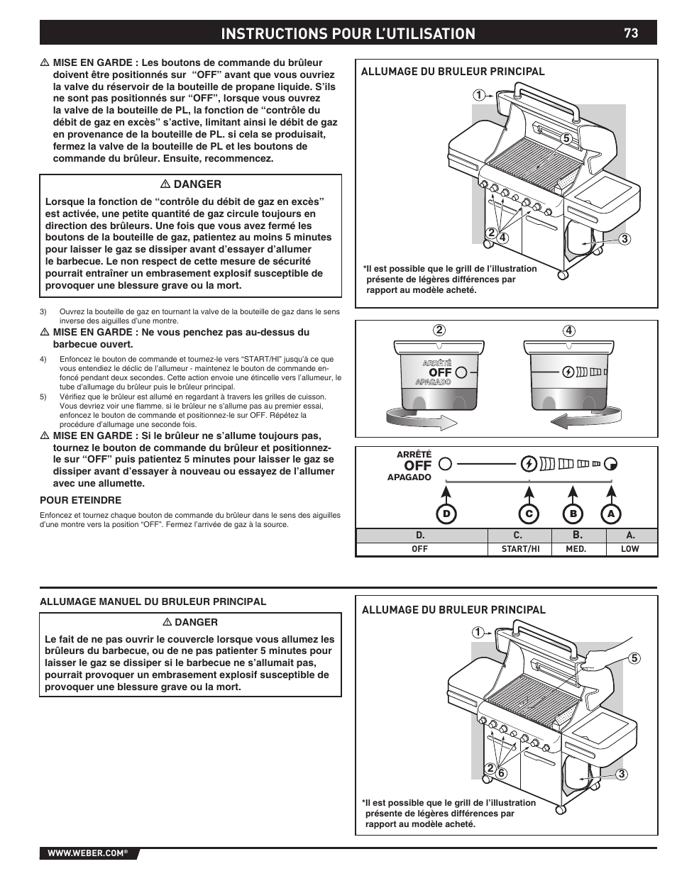 Instructions pour l’utilisation | weber 89369 User Manual | Page 73 / 92