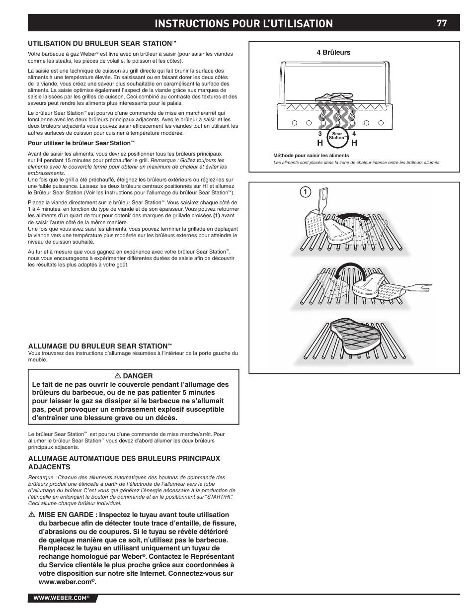 Instructions pour l’utilisation | weber 89369 User Manual | Page 77 / 92