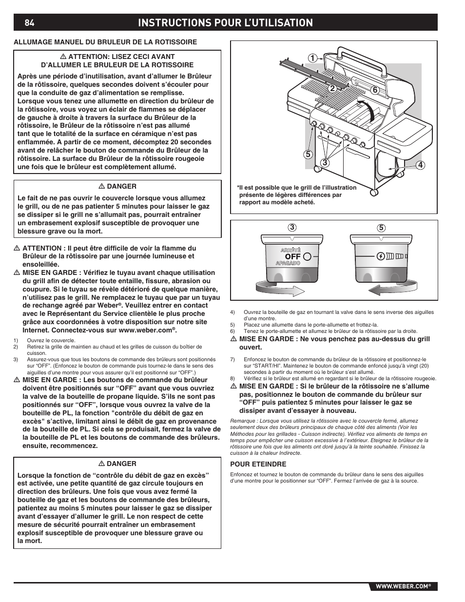 Instructions pour l’utilisation | weber 89369 User Manual | Page 84 / 92