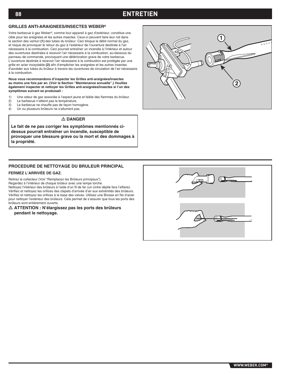 Entretien | weber 89369 User Manual | Page 88 / 92