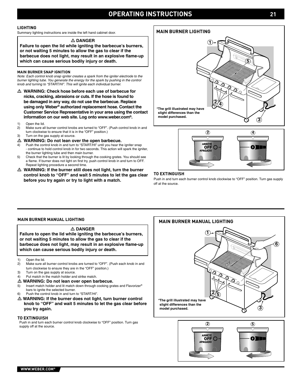 Operating instructions | weber 89561 User Manual | Page 21 / 76