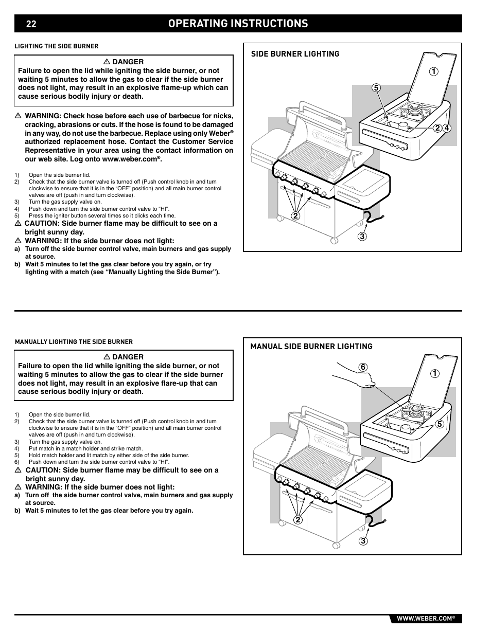 Operating instructions | weber 89561 User Manual | Page 22 / 76