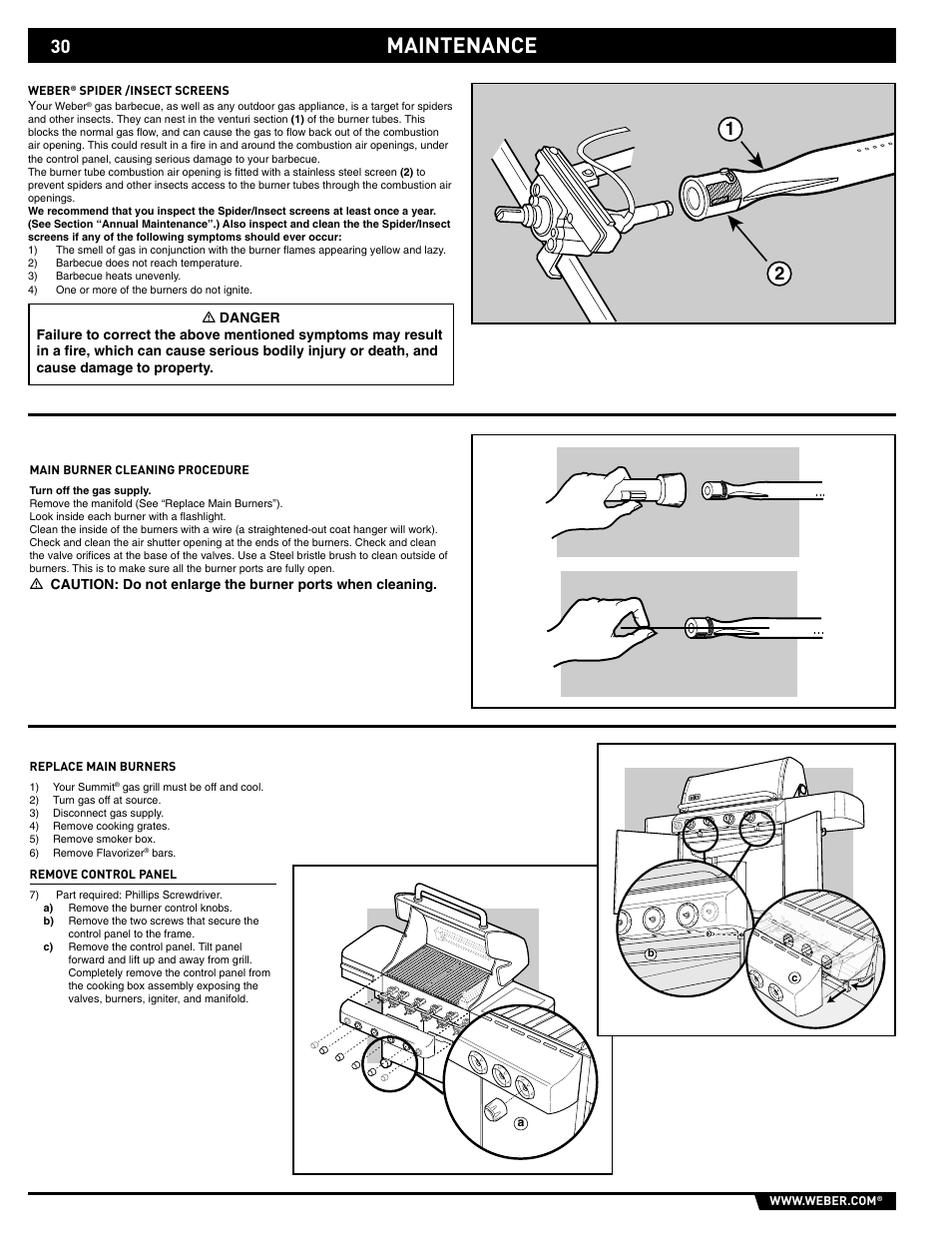Maintenance | weber 89561 User Manual | Page 30 / 76