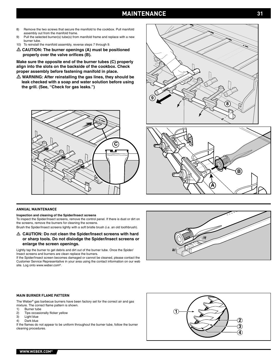 Maintenance | weber 89561 User Manual | Page 31 / 76