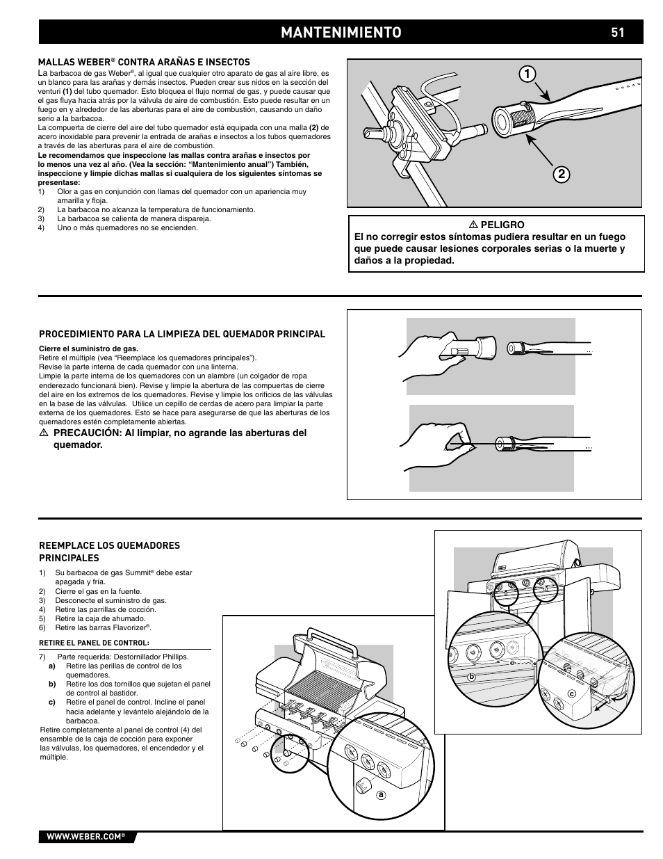 Mantenimiento | weber 89561 User Manual | Page 51 / 76