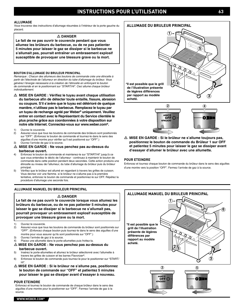 Instructions pour l’utilisation | weber 89561 User Manual | Page 63 / 76
