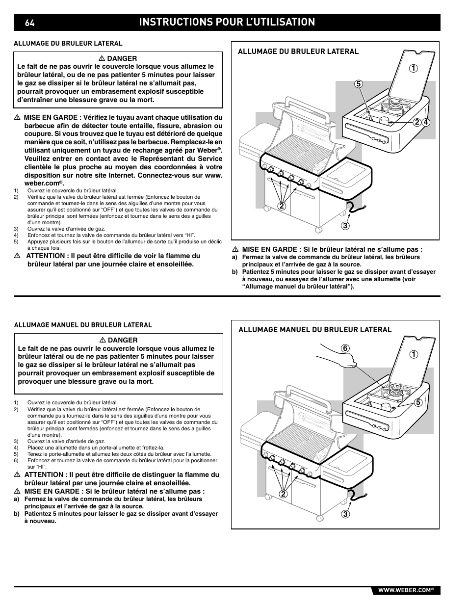 Instructions pour l’utilisation | weber 89561 User Manual | Page 64 / 76
