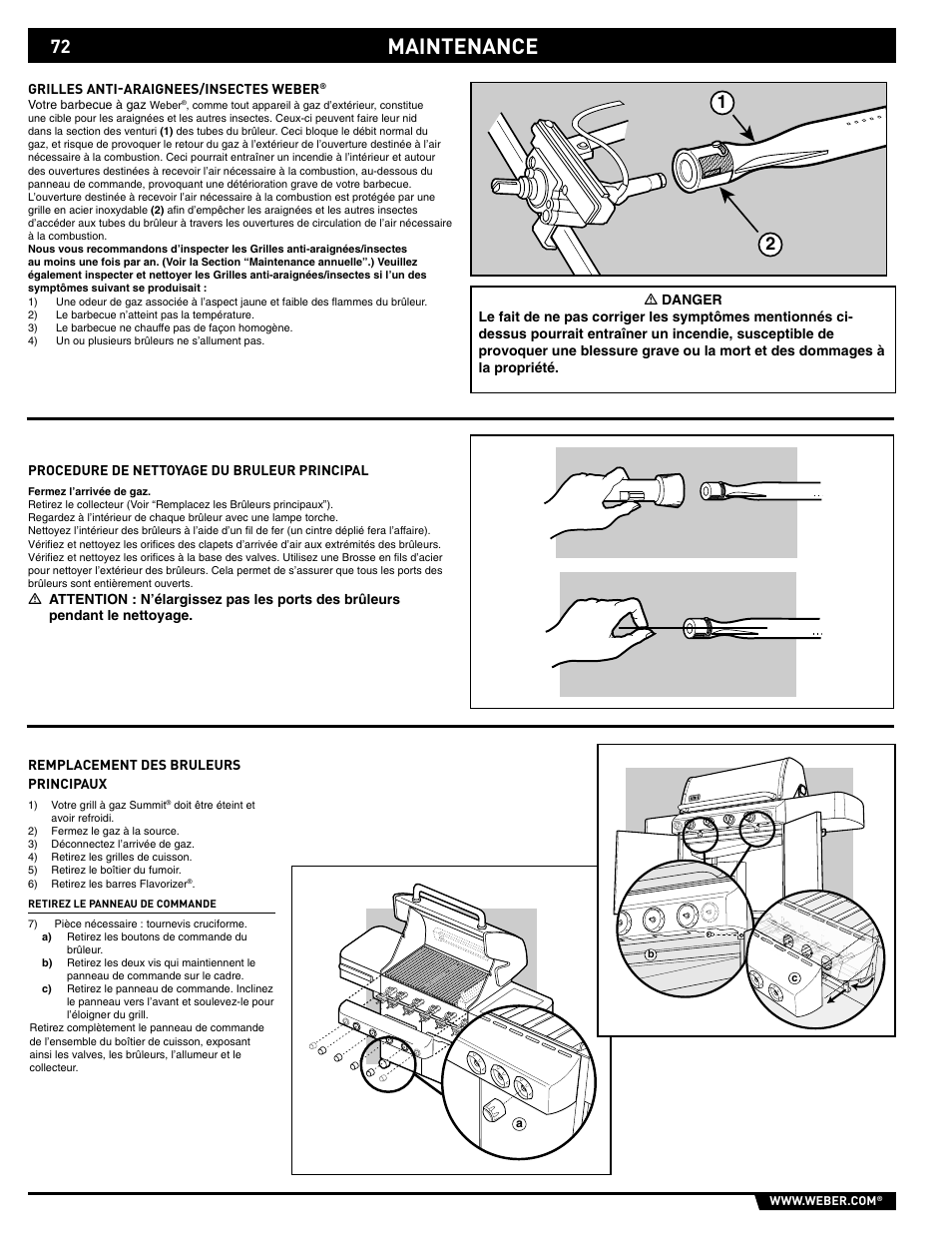 Maintenance | weber 89561 User Manual | Page 72 / 76