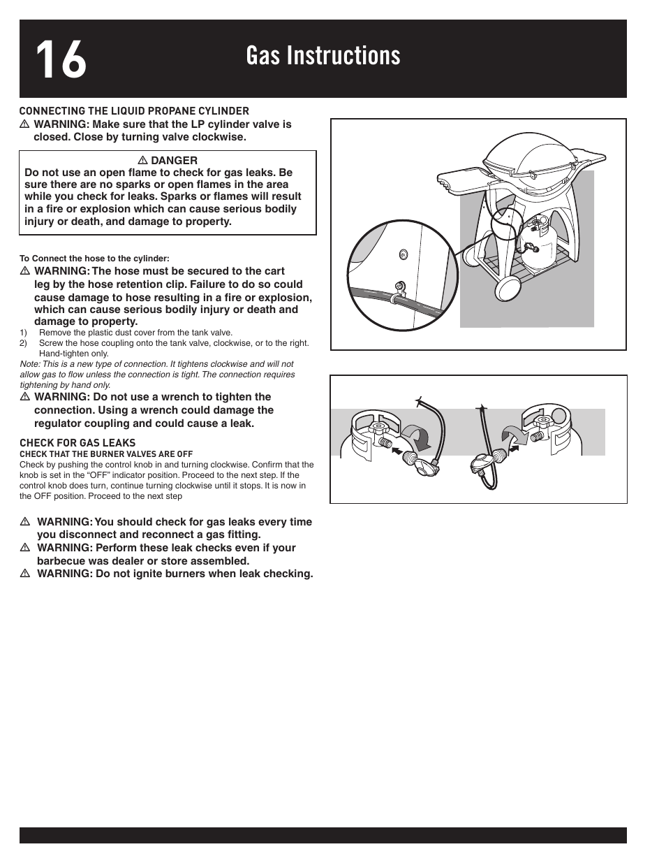 Gas instructions | weber 77576 User Manual | Page 16 / 56