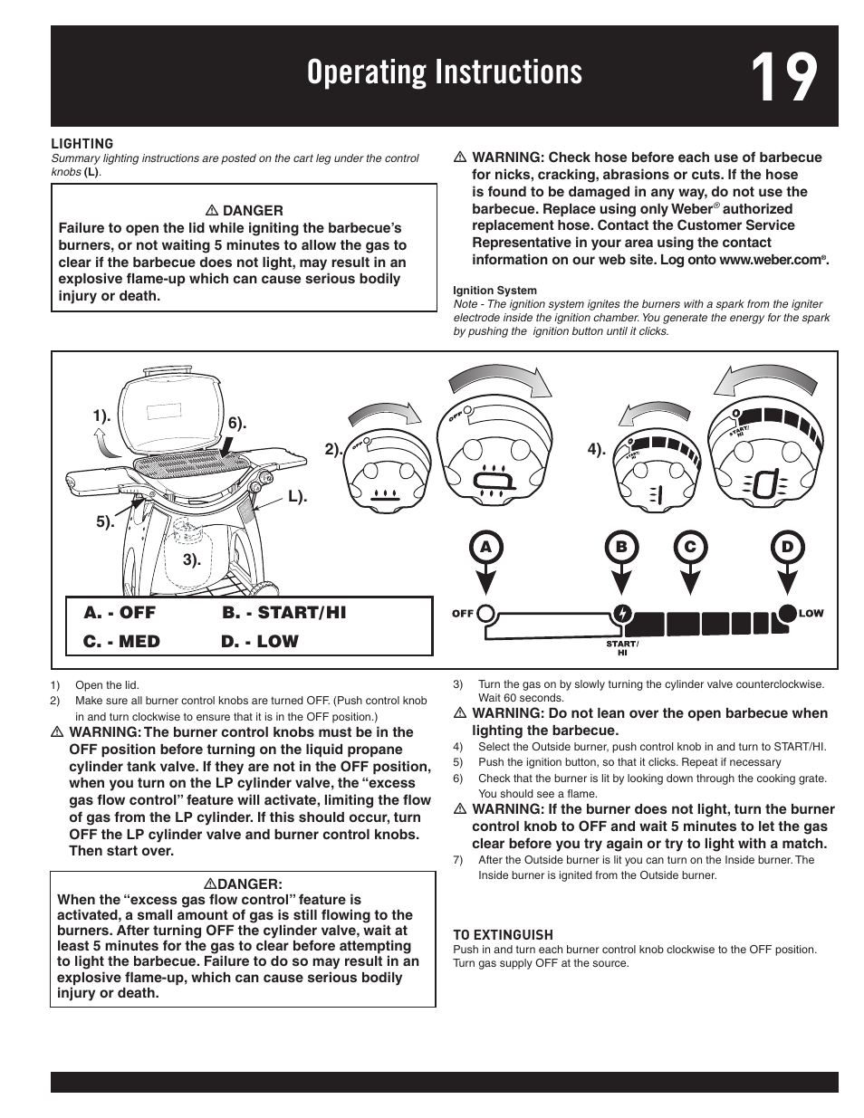 Operating instructions | weber 77576 User Manual | Page 19 / 56