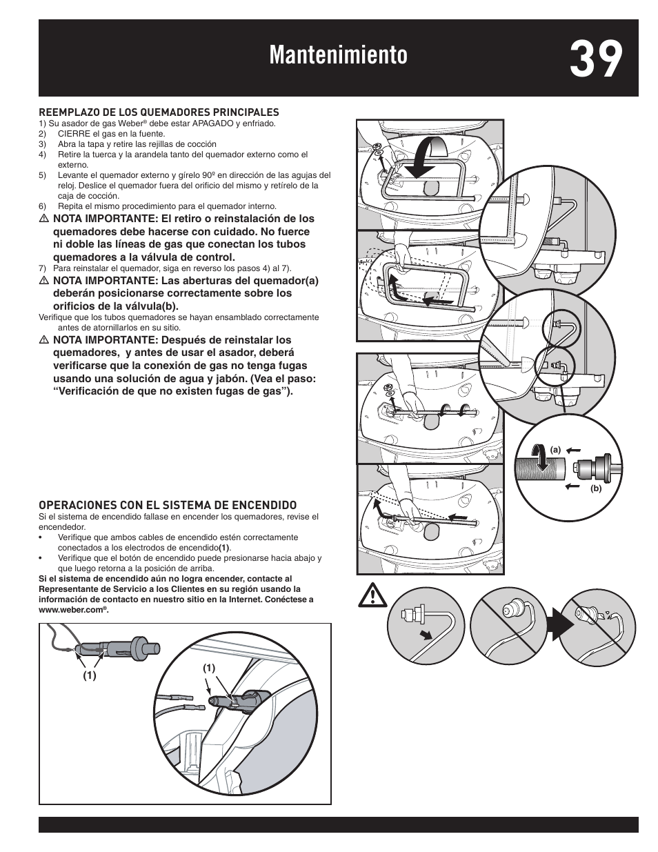 Mantenimiento | weber 77576 User Manual | Page 39 / 56