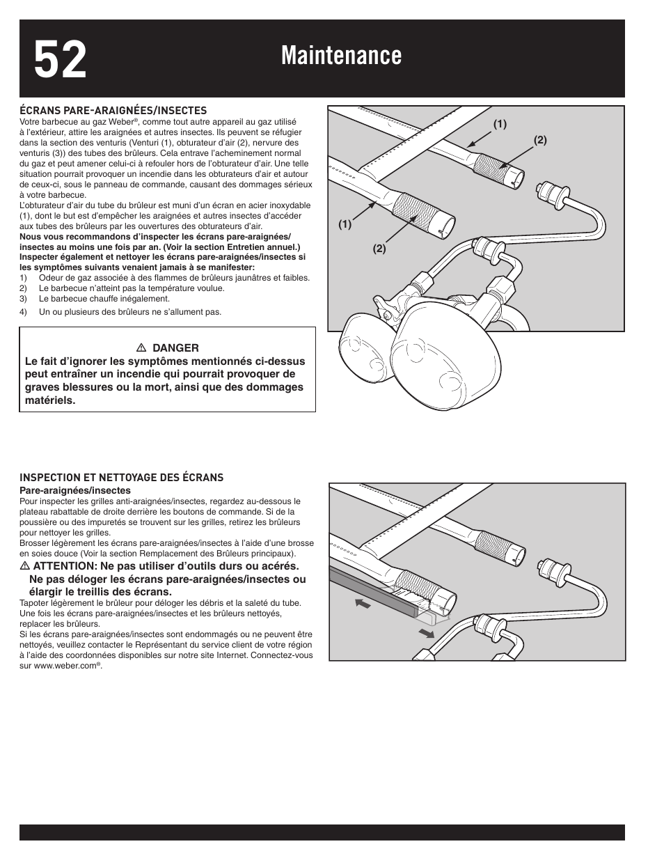 Maintenance | weber 77576 User Manual | Page 52 / 56