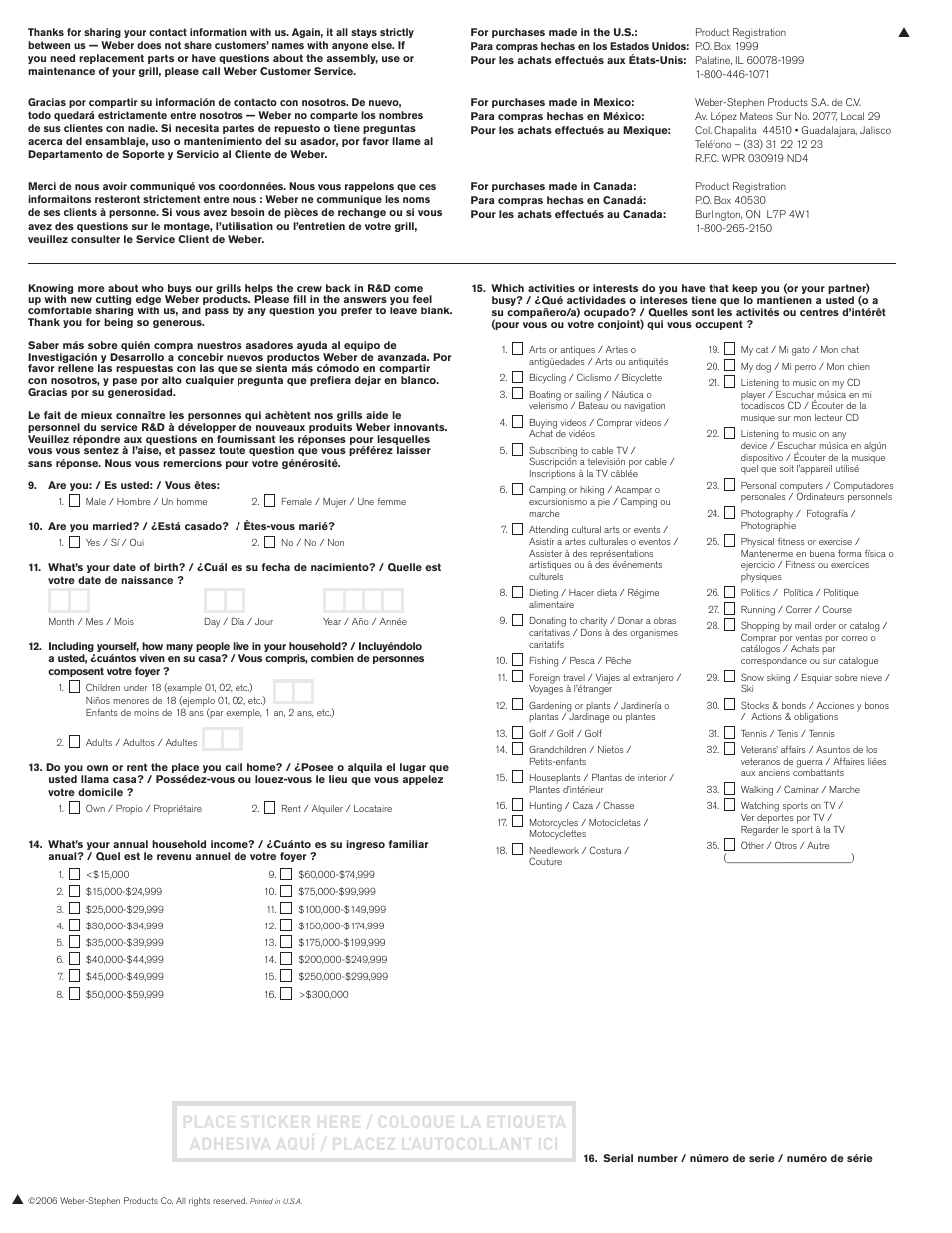 weber 77576 User Manual | Page 56 / 56