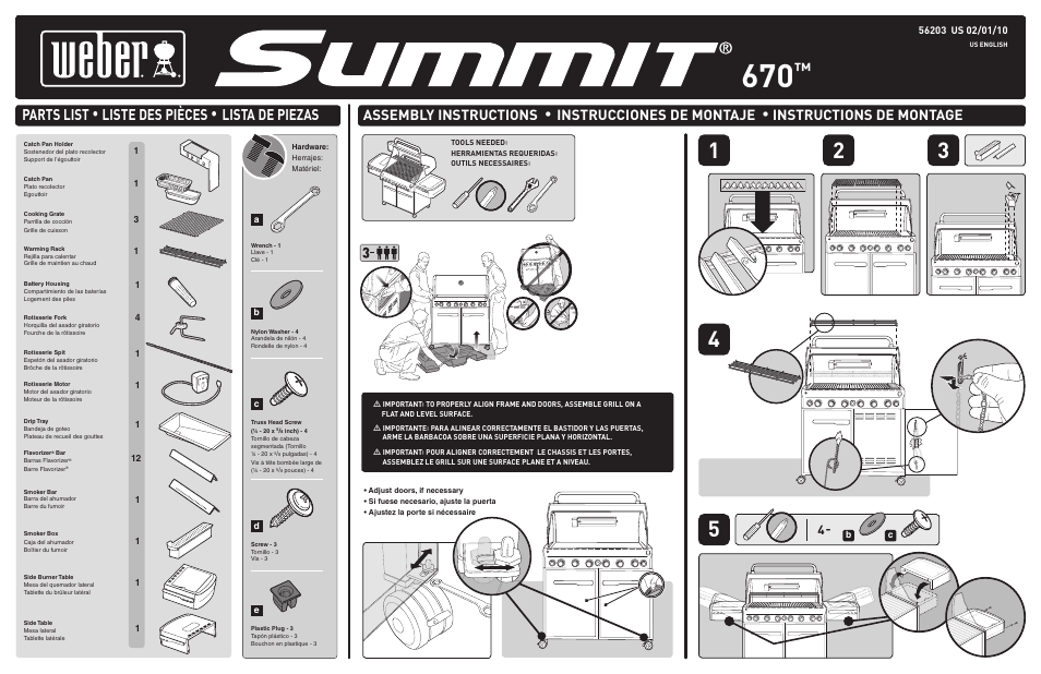 weber Summit 56203 User Manual | 2 pages