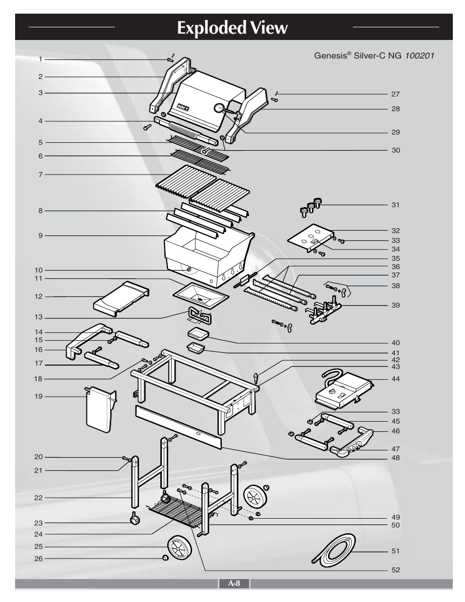 Exploded view | weber 55279 User Manual | Page 8 / 31