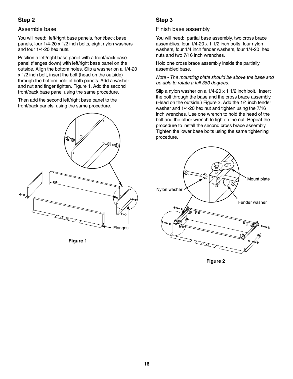 Assemble base, Finish base assembly | weber 5500 User Manual | Page 16 / 48