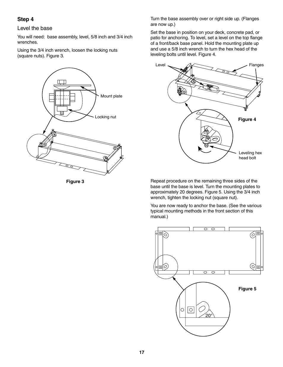 Level the base | weber 5500 User Manual | Page 17 / 48