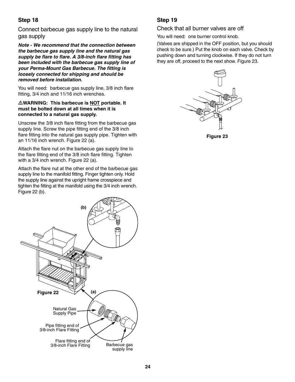 Check that all burner valves are off | weber 5500 User Manual | Page 24 / 48