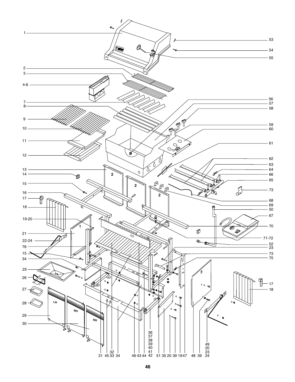 Exploded view | weber 5500 User Manual | Page 46 / 48