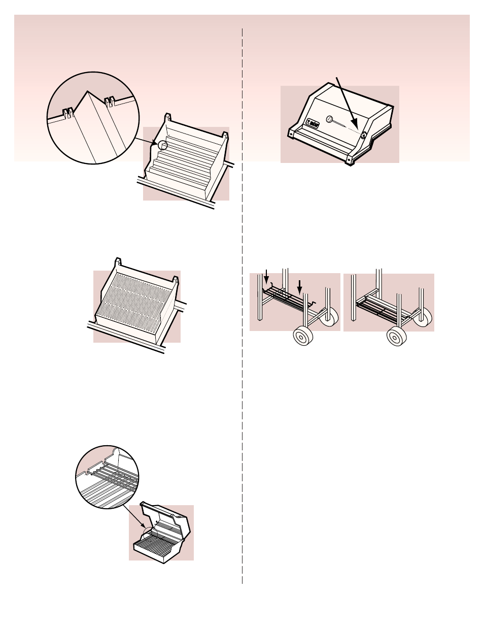 Install flavorizer® bars and cooking grates, Install the thermometer, Install the bottom shelf | Installing the warming rack | weber Genesis Silver A User Manual | Page 21 / 32