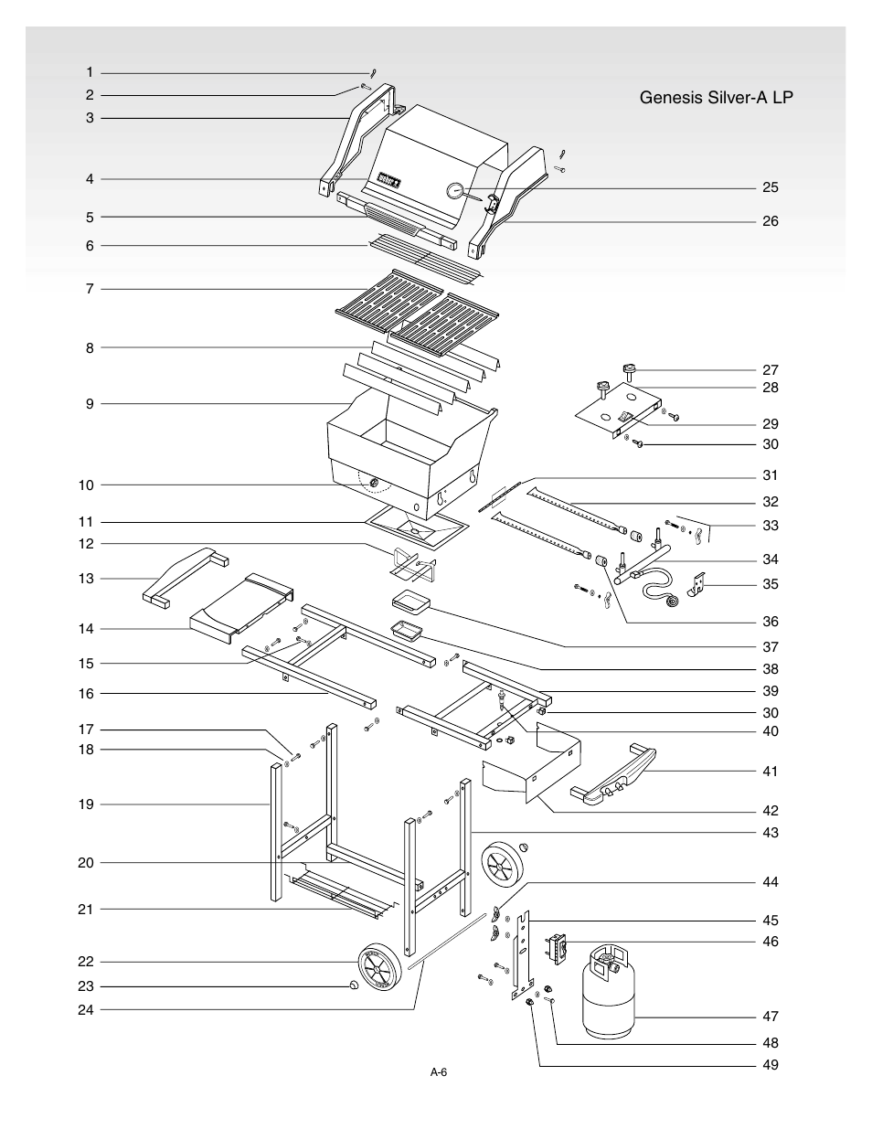 Exploded view | weber Genesis Silver A User Manual | Page 6 / 32