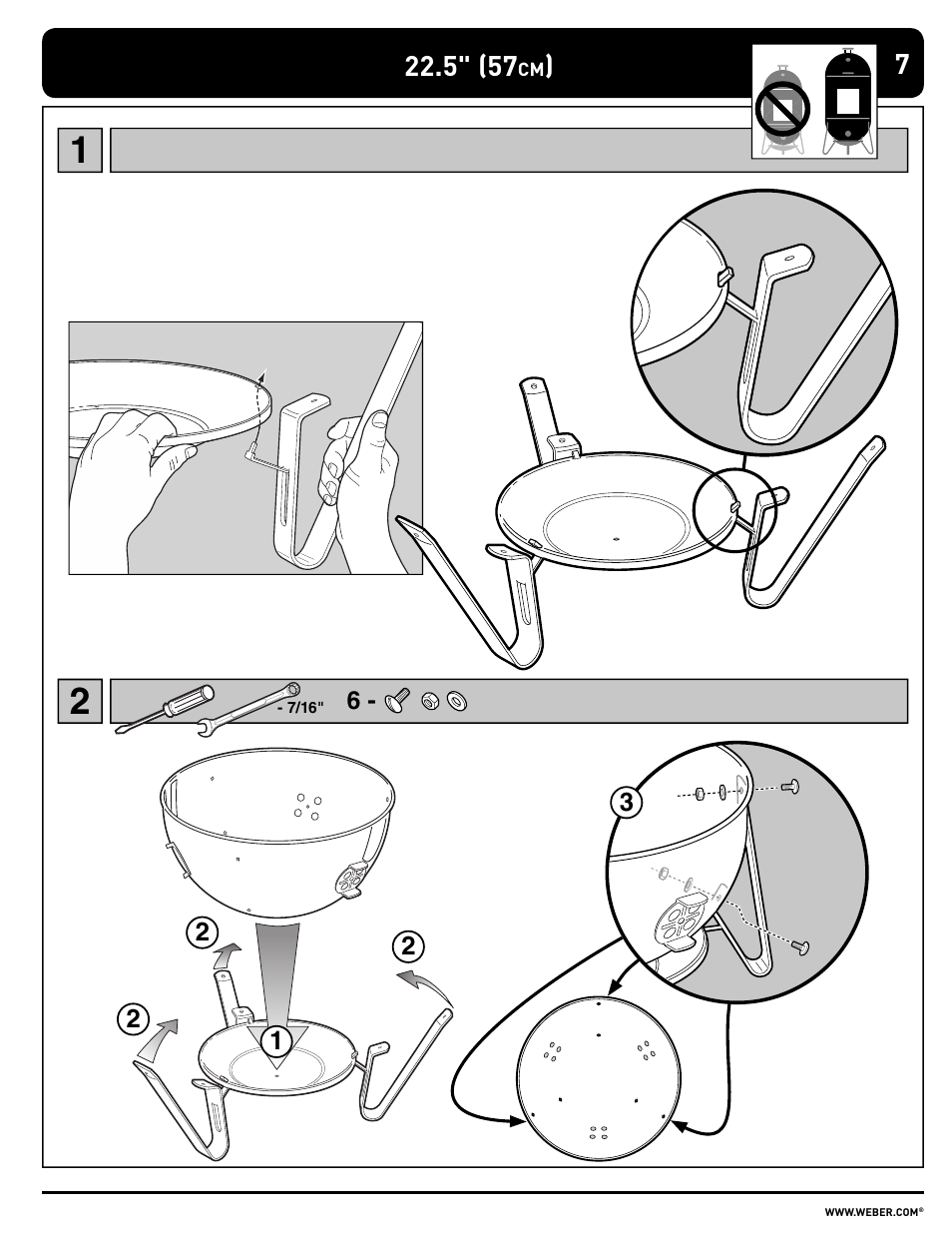 weber SMOKEY MOUNTAIN COOKER 100108 User Manual | Page 7 / 20