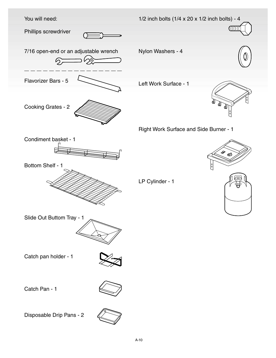 Parts list | weber Genesis Gold C User Manual | Page 10 / 32