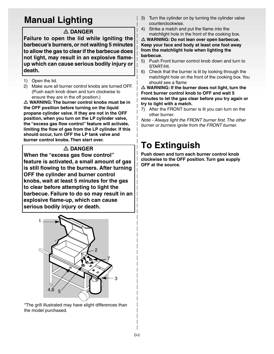 Manual lighting, To extinguish | weber Genesis Gold C User Manual | Page 19 / 32