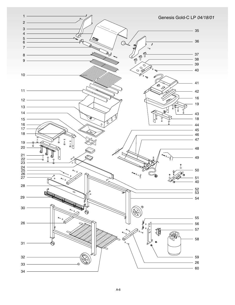 Exploded view | weber Genesis Gold C User Manual | Page 6 / 32