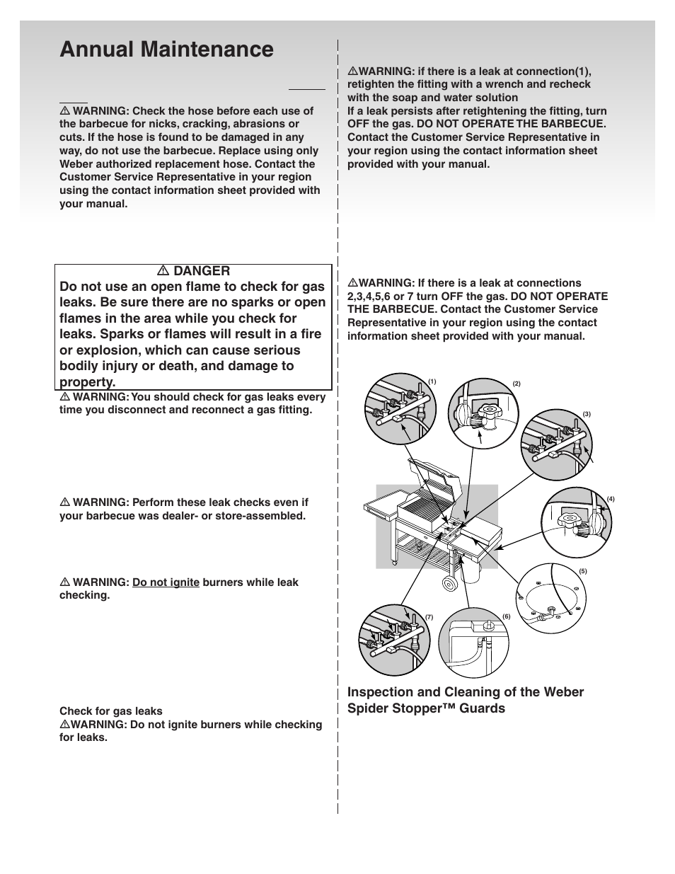 Annual maintenance | weber 41081 User Manual | Page 27 / 34