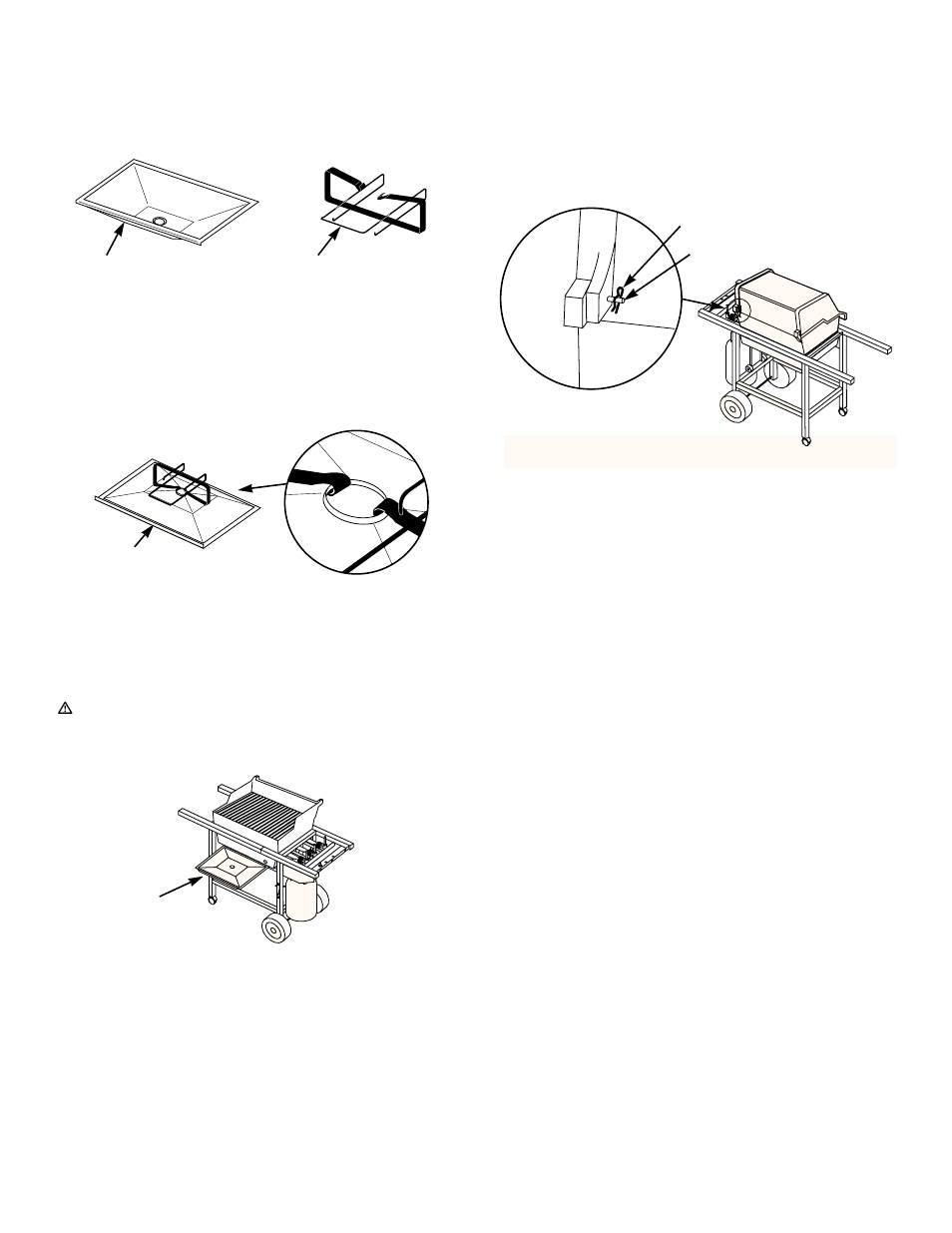 Install the bottom tray, Install lid | weber LP Gas Barbecue User Manual | Page 19 / 36