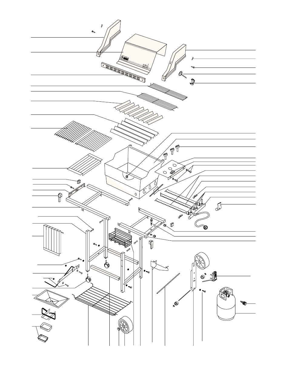 Parts list | weber LP Gas Barbecue User Manual | Page 34 / 36