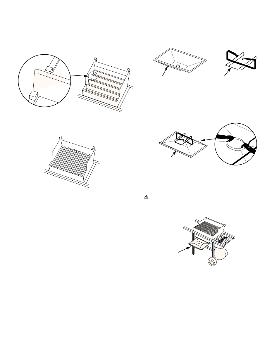 Install flavorizer bars and cooking grates, Install the bottom tray | weber 900 LP User Manual | Page 18 / 36