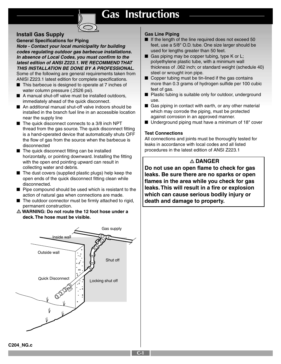 Gas instructions | weber 55268 User Manual | Page 21 / 30