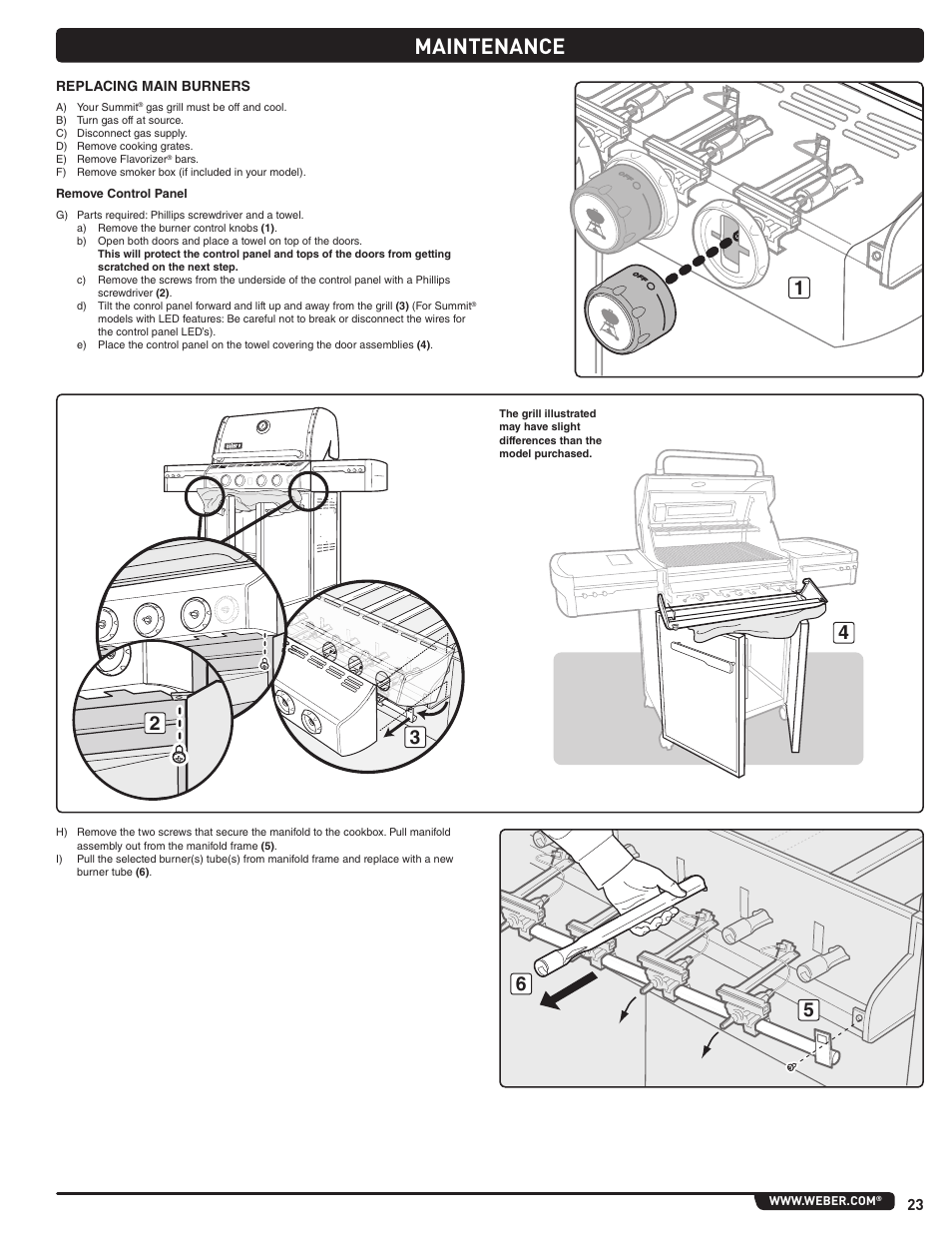 Maintenance | weber Summit 56221 User Manual | Page 23 / 80