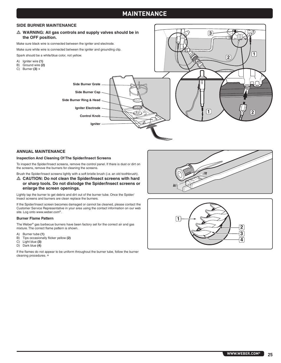 Maintenance | weber Summit 56221 User Manual | Page 25 / 80