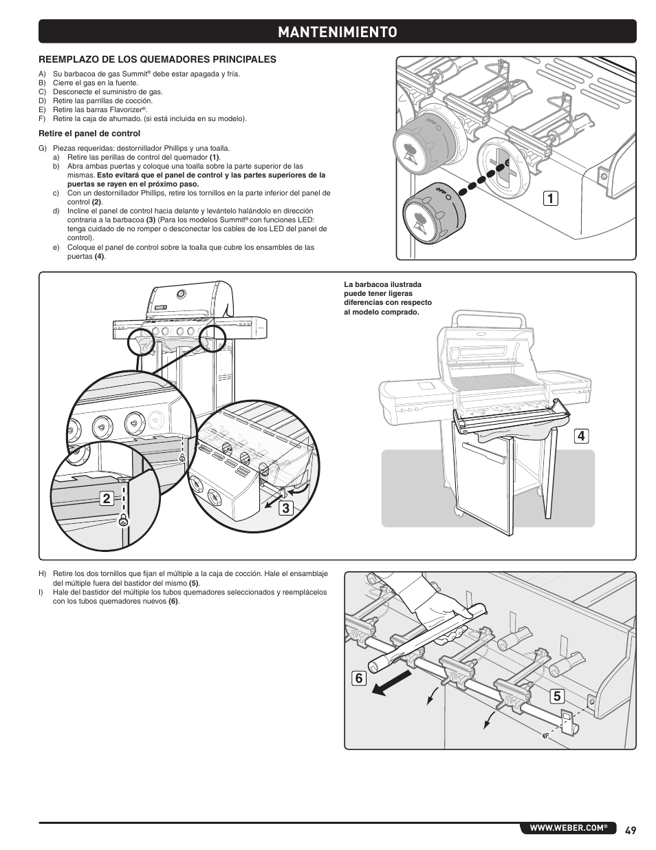 Mantenimiento | weber Summit 56221 User Manual | Page 49 / 80